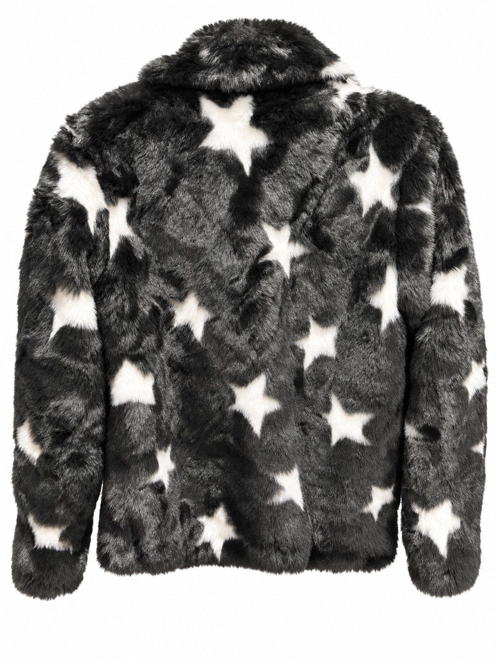 Epic Threads Black & White Faux Fur Star Jacket - Picture 2 of 3
